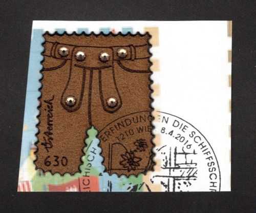 Österreich MiNr. 3231 Sonderstempel Trachtenhose Leder