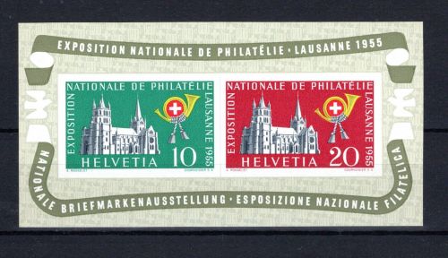 Schweiz MiNr. Block 15 postfrisch Briefmarkenausstellung Lausanne 1955