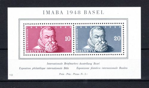 Schweiz MiNr. Block 13 postfrisch Briefmarkenausstellung Basel 1948