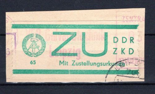 DDR ZKD ZU MiNr. 1 Briefstück