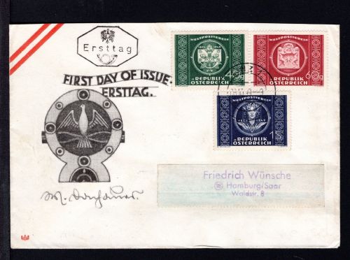Österreich MiNr. 943-945 Ersttagsbriefe/ FDC