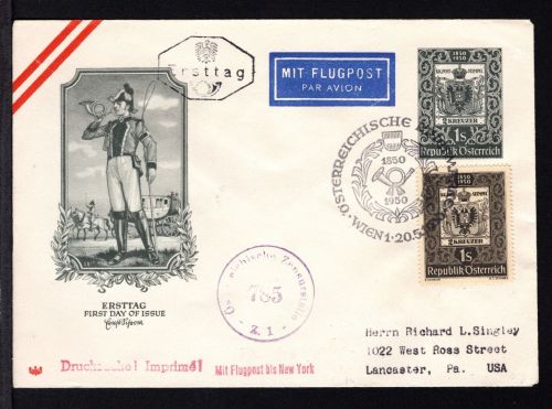 Österreich MiNr. 950 Ersttagsbriefe/ FDC auf Ganzsache, Zensur