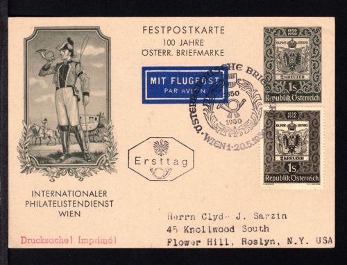 Österreich MiNr. 950 Ersttagsbriefe/ FDC als ZF auf Ganzsache, Zensur