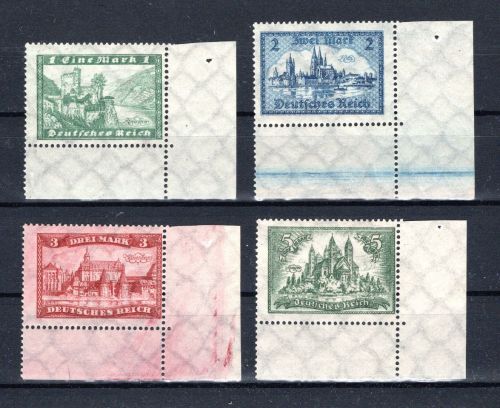Deutsches Reich MiNr. 364-367 Eckrand ur postfrisch Fotobefund Schlegel