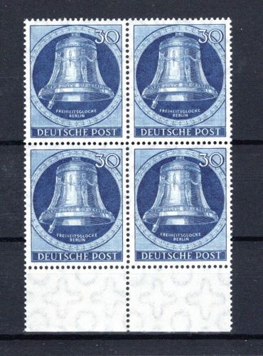 Berlin MiNr. 78 postfrisch als 4er Block Unterrand