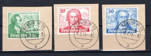 Berlin MiNr. 61-63 Briefstück