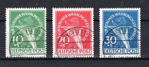 Berlin MiNr. 68-70 gestempelt geprüft Schlegel