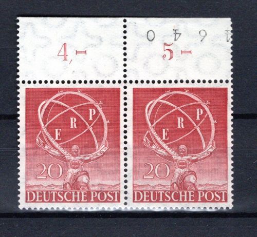 Berlin MiNr. 71 postfrisch waag. Paar Oberrand