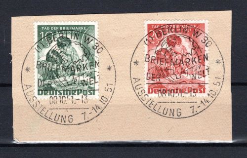 Berlin MiNr. 80-81 Briefstück mit Sonderstempel 12.9.49