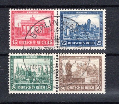 Deutsches Reich MiNr. 446-449 Sonderstempel