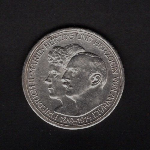 Anhalt 1914 5 Mark Friedrich II. mit Marie von Baden