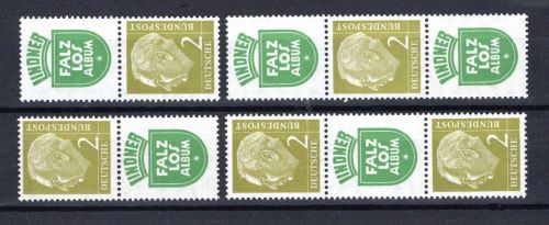 Bund Zusammendrucke MiNr. S 37 - 40 postfrisch