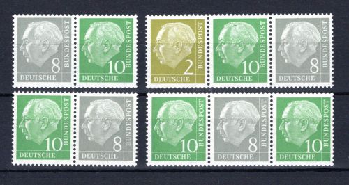 Bund Zusammendrucke MiNr. W 13 - W 16 postfrisch