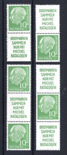 Bund Zusammendrucke MiNr. S 21 - S 24 postfrisch