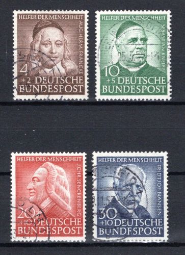 Bund MiNr. 173-176 gestempelt höchster Wert geprüft Schlegel