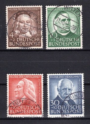 Bund MiNr. 173-176 gestempelt höchster Wert geprüft Schlegel