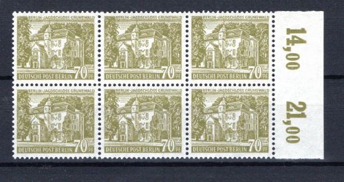 Berlin MiNr. 123 postfrisch als 6er Block, ungefaltet