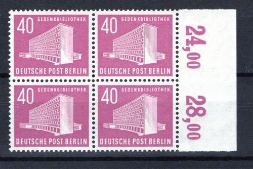 Berlin MiNr. 122 postfrisch als 4er Block, ungefaltet