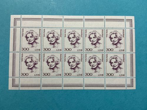 Bund Zehnerbogen MiNr. 2159 Frauen 300 Pfennig / 1,53 € postfrisch