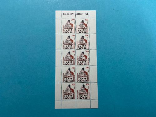 Bund Zehnerbogen MiNr. 2141 SWK 300 Pfennig / 1,53 € postfrisch