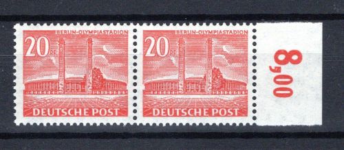 Berlin MiNr. 113 postfrisch als waag. Paar