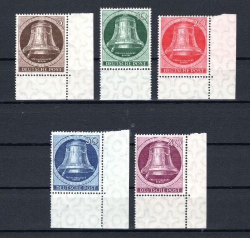 Berlin MiNr. 75-79 Unterrand postfrisch
