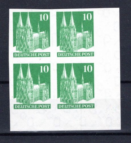 Bi-Zone MiNr. 80 U postfrisch als 4er Block Eckrand