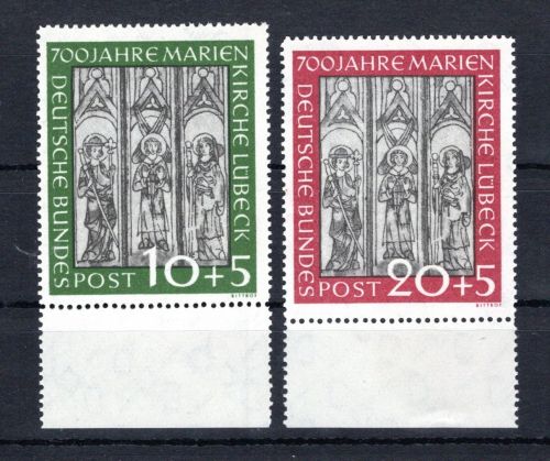 Bund MiNr. 139-140 Unterrand postfrisch geprüft Schlegel