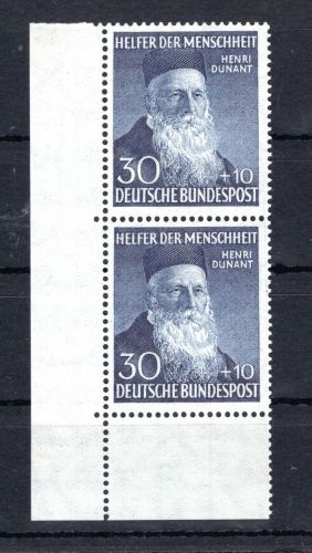 Bund MiNr. 159 postfrisch als senkr. Paar Eckrand ul