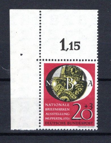 Bund MiNr. 142 Eckrand ol postfrisch