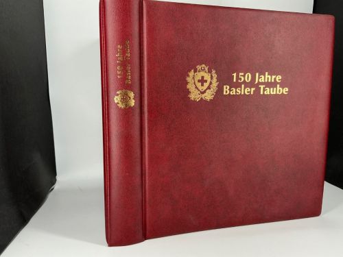 Lindner Ringbinder Weinrot 1102Y-W (150 Jahre Basler Taube) neuwertig