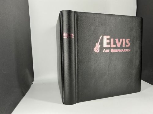 Lindner Ringbinder Schwarz 1102Y-S (Elvis auf Briefmarken) neuwertig