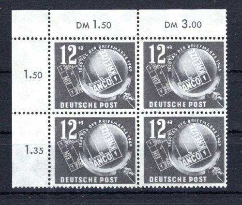 DDR MiNr. 245 postfrisch im 4er Block Eckrand