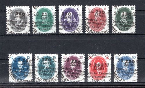 DDR MiNr. 261-270 gestempelt Sonderstempel Akademie der Wissenschaften