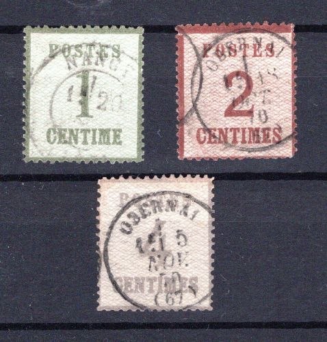 Norddeutscher Bund MiNr. 1 Ia, 2 Ia, 3 Ib gestempelt Fotobefund Flemming