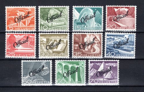 Schweiz Dienstmarken MiNr. 64-74 postfrisch
