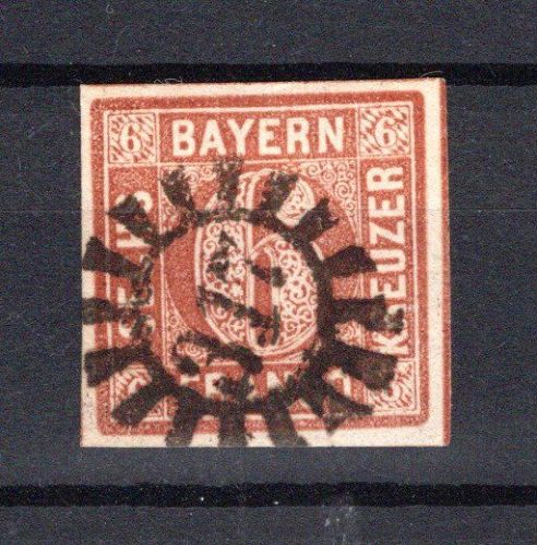 Bayern MiNr. 2 gestempelt