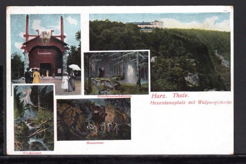 AK Thale, Harz Hexentanzplatz mit Walpurgishalle