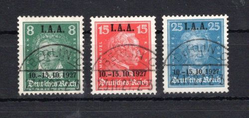 Deutsches Reich Weimar MiNr. 407-409 gestempelt geprüft Schlegel