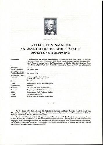 Österreich Schwarzdrucke MiNr. 996-1011 auf 9 Erläuterungsblättern