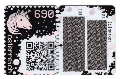 Österreich 2019 Cryp.stamp MiNr. 3470/ANK 3491a Einhorn schw. postfrisch