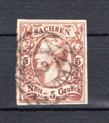 Altdeutschland Sachsen MiNr. 12 e gestempelt Kurzbefund Vaatz