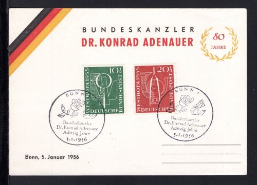 Bund MiNr. 217-218 Sonderstempel auf Sonderkarte
