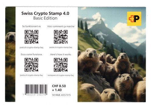 Schweiz Cryp.stamp Basic MiNr. Nummer 4.0 Murmeltiere 2024 postfrisch