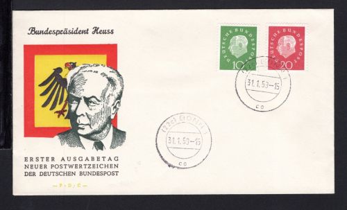 Bund MiNr. 303-304 Ersttagsbriefe/ FDC