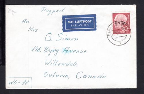 Bund MiNr. 192 Einzelfrankatur