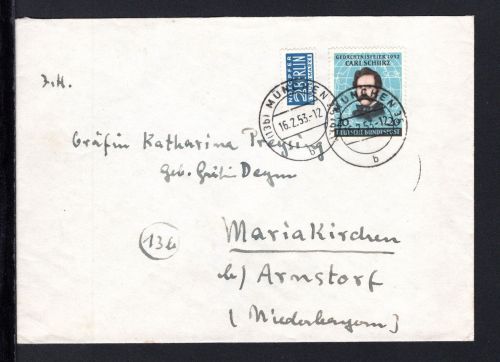 Bund MiNr. 155 Einzelfrankatur