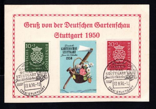 Bund MiNr. 121-122 Sonderstempel aus Sonderkarte