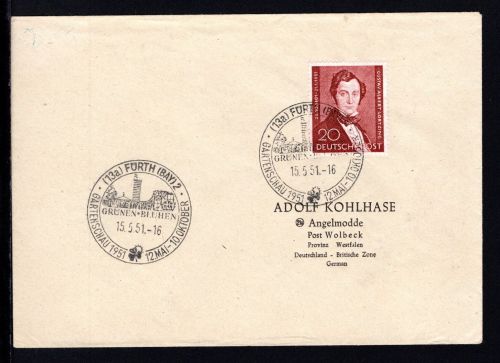 Berlin MiNr. 74 Einzelfrankatur mit Sonderstempel