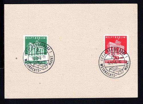 Bizone MiNr. 101-102 Sonderstempel auf Briefumschlag